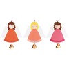 Sunny Sue 100/Wooden Curly Angel Pendants – Set of 6