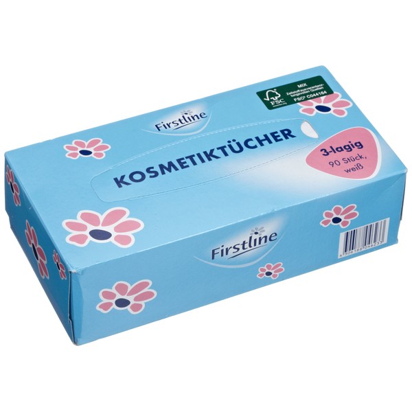 Firstline Facial Tissues 3-PlyPack of 4, each pack contains 90