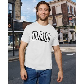 Ithalt Mom Shirt Dad Shirt Mom Dad Parents Shirts Pregnancy Announcement Tshirts Matching Outfits Couple T-Shirts(DadWhite, Large)