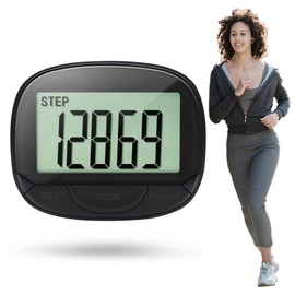 Pedometer for Walking, Large Digital Display and Clip, Pocket Pedometer with Clock, Step Counter for Walking, Accurate Portable and Lightweight Step Counter for Men Women Kids Seniors Dog