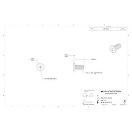 M1.4 X 3mm Machine Screw Stainless Steel Thin Pan Head Phillips Drive (100 Pcs) - M14-30-M-SS-TP