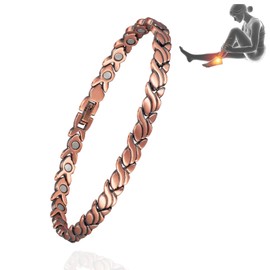 UtenoTureH Copper Magnetic Ankle Bracelet for Women for Arthritis, 99.99% Pure Copper Fishtail Design Magnetic Therapy Jewelry with Adjust Tool