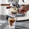 Espresso Shot Glasses with Wood Handle, 120ml Glass Coffee Bean