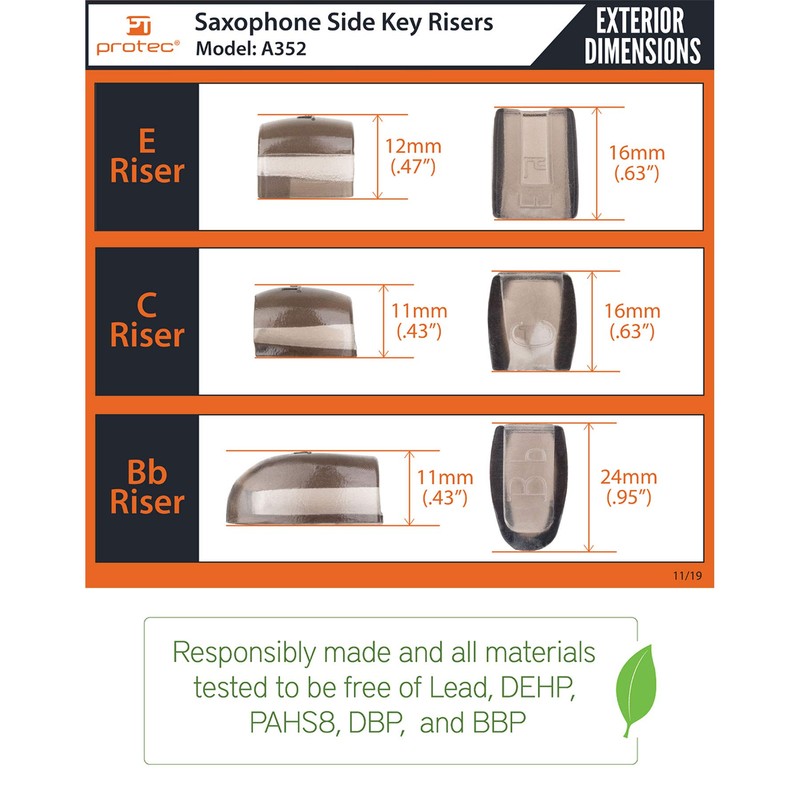 Protec A352 Saxophone Side Key Risers