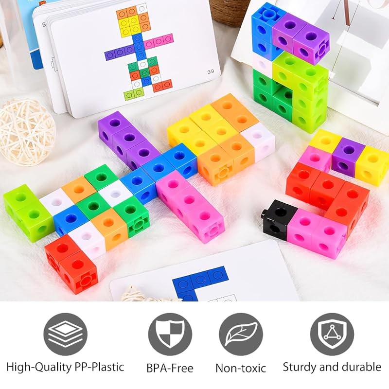 Plug-in Cube (Set of 100) Educational Games Manipulative Number Counting