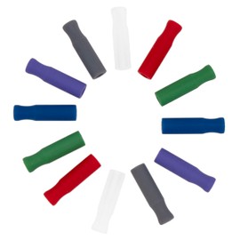 24 Pack Silicone Straw Protector Tips for Glass and Metal Reusable Straws (Multicolor)