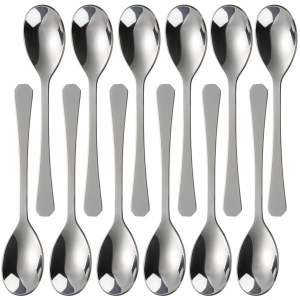 Stainless Steel Egg Spoons for Hard Soft Eggs (Pack of 12)