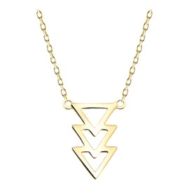 SOFIA MILANI - Women's Necklace 925 Silver - Triangle Pendant, Gold