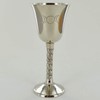 Silver Goblet with Magic Symbol Triple Moon for Neopaganism Wicca