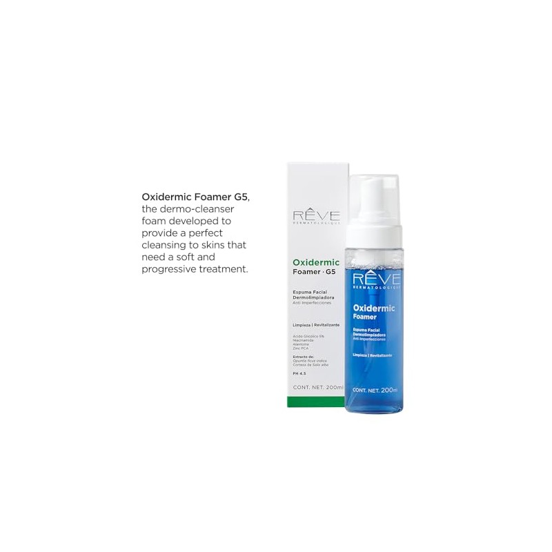 Reve Dermatologique Oxidermc Foamer G5 - Espuma Facial Dermolimpiadora Anti
