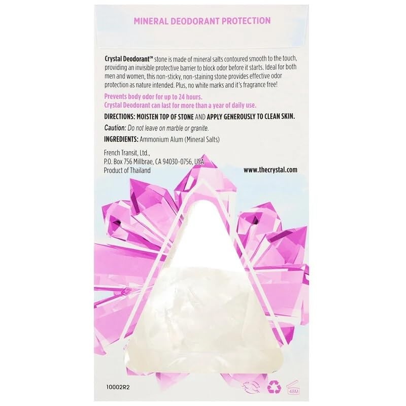 Crystal Deodorants Crystl Body,Rock Deod, 2 pk