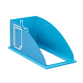 Safco Mixx Recycling Center, Topper Lid, Steel, Blue