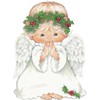 CafePress Christmas Cute Baby Angel Praying Plush Fleece THR Super