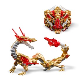 Beast Box IB-04 Chinese, Dragon - Golden Dragon Transformation Toy, Cube to Golden Dragon Transformation Toy from Cube to Gold Dragon, Transform Toy, Painted, Highly Movable, Action Figure, Mechanical