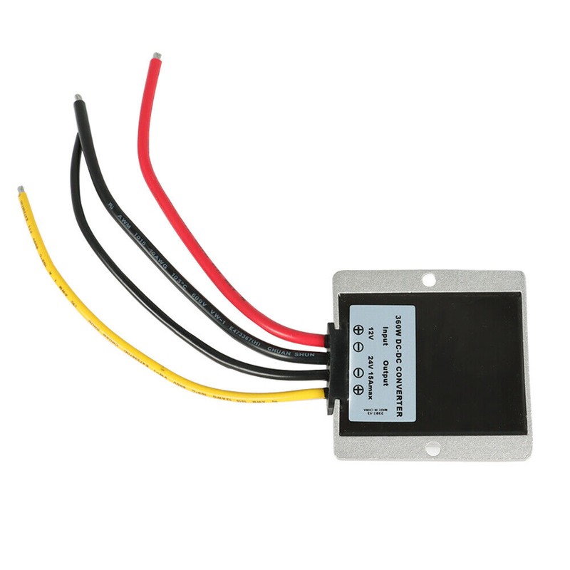 findmall 12V to 24V 15A 360W Waterproof DC/DC Car Voltage
