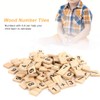 200pcs Wood Number Tiles Wooden Number Puzzle Blocks Numbers and