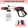 Sooprinse Short Pressure Washer Gun with Foam Cannon, Foam Cannon