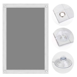 OBdeco Thermal Roller Blind, Skylight Window Sun Protection, Blackout Roller Blind for Velux Heat Protection, No Drilling with Suction Cups (96 x 93 cm (W x L) for S06/606, Grey)