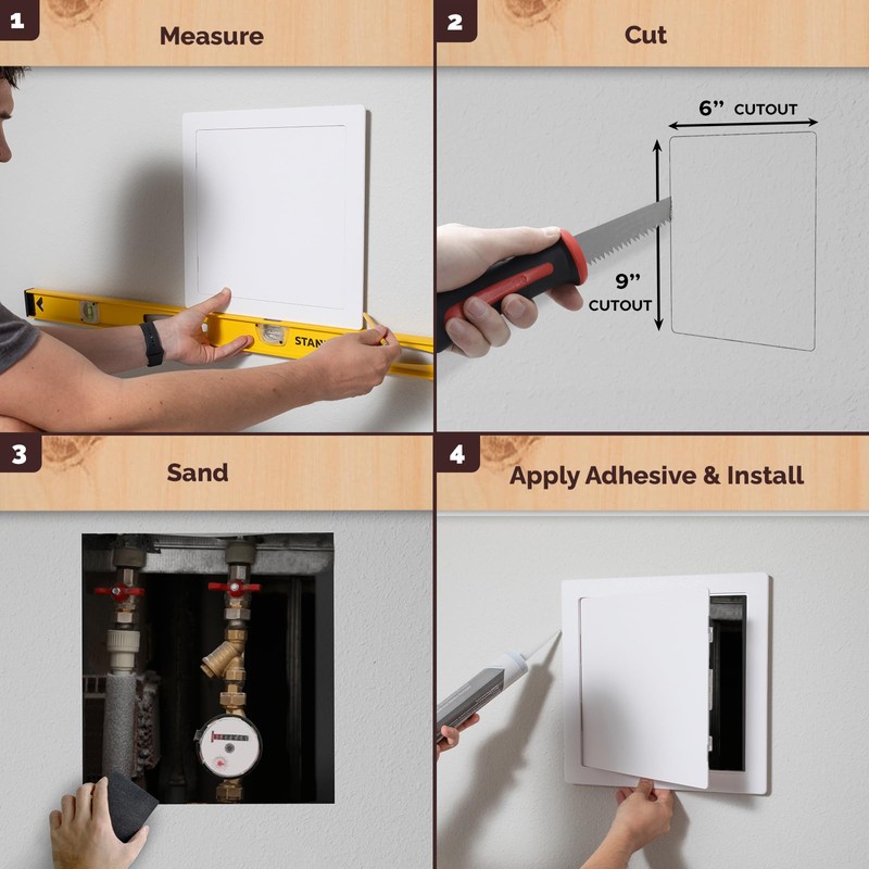 Morvat Access Panel 6x9 Inch for Drywall & Ceiling with