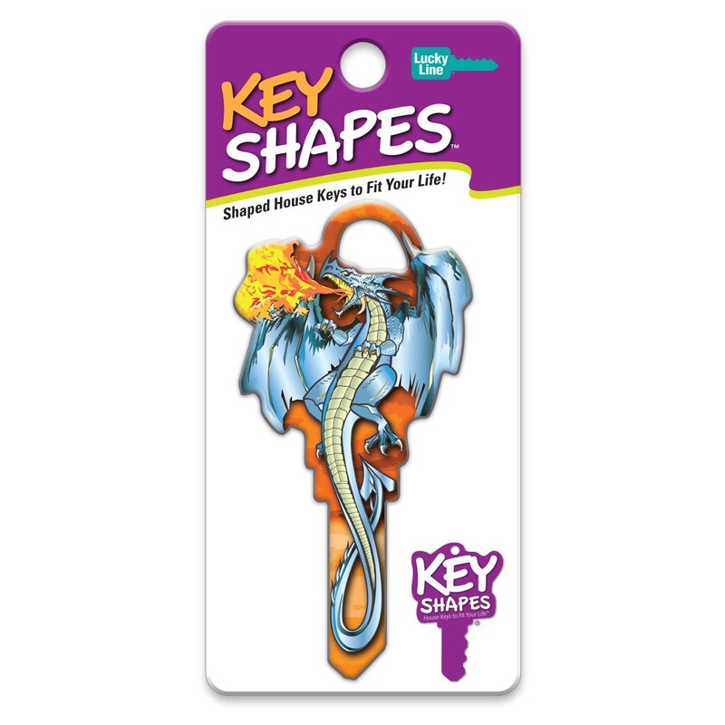 Lucky Line Key Shapes, Medieval DRAGON - House Key Blank,