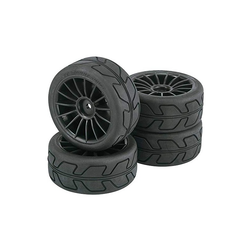 Reely Complete Wheel 1:10 – 15 Spokes Black Pack of