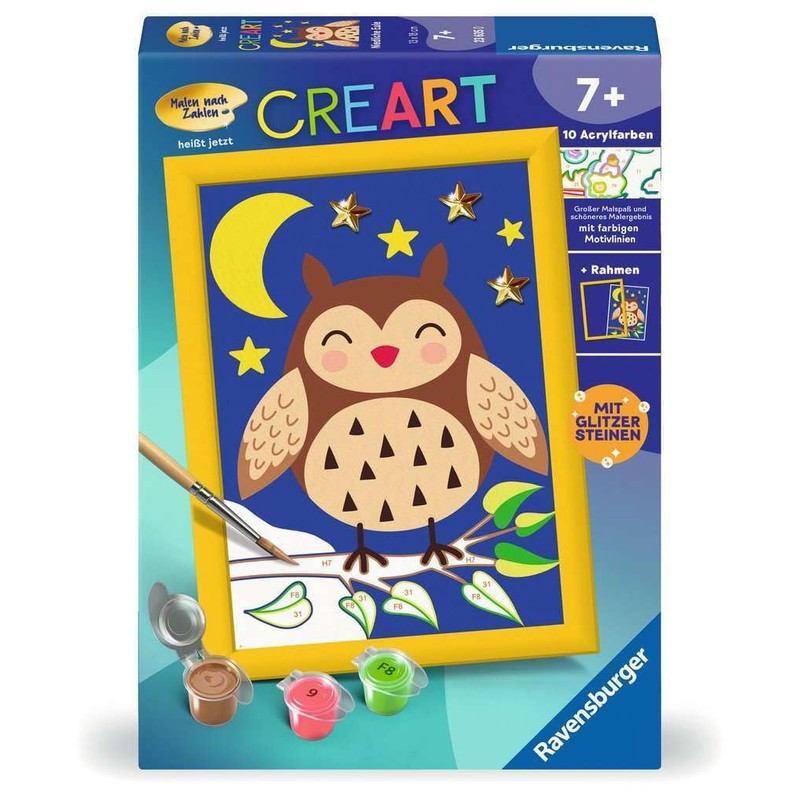 Ravensburger 23635 Painting by Numbers Cute Owl-Children from 7 Years,