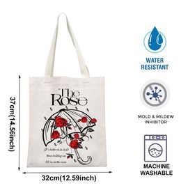 TOBGBE - Bolsa de lona inspirada en el equipo de ídolo del K-pop - Idea de mercancía para los fanáticos de la música K-Pop, Blanco sucio, Large, Sosteniendo rosa