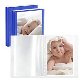 Vienrose Baby Photo Album, 10 x 15 cm, Slip-in Album, Set of 3, Dark Blue, Wedding Photo Album & Family Album for DIY