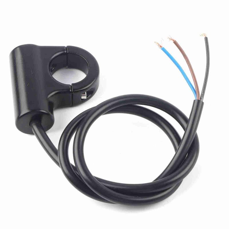 22mm Motorcycle Handlebar Mount Switch Push Button ON/Off Blue Ray