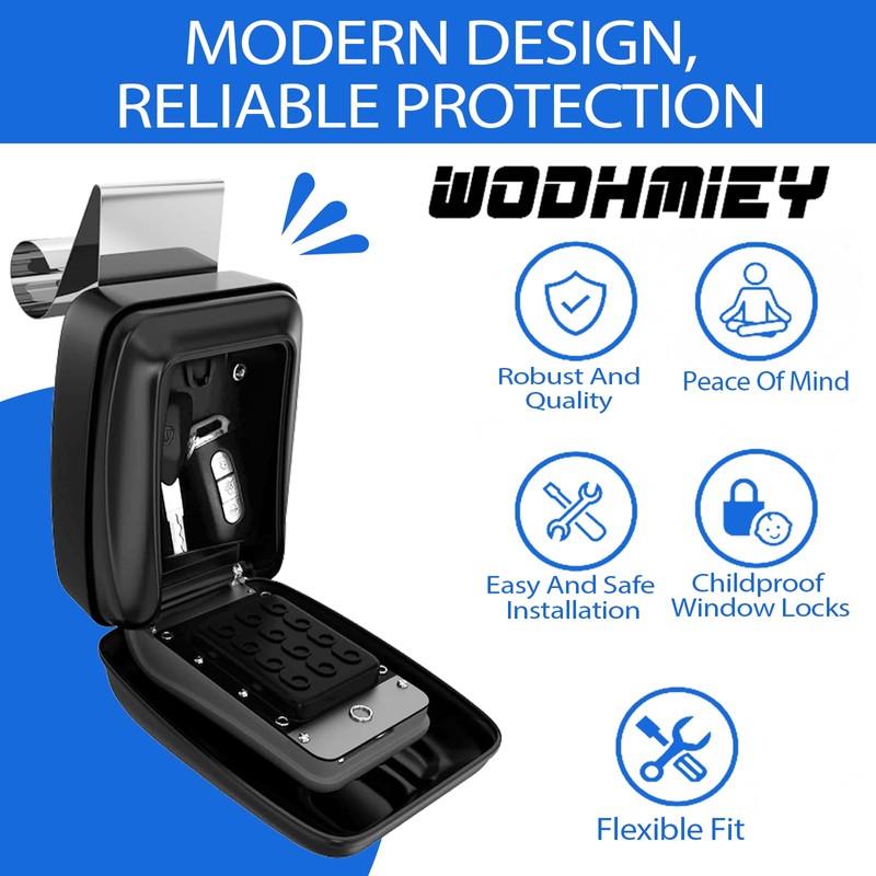 WODHMIEY Car Window Key Lock Organizer Box, Easy Installation, Weather