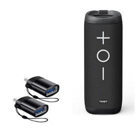 BoxWave Cable Compatible with Tribit StormBox 2 - USB-C to A PortChanger (2-Pack), USB Type-C OTG USB Portable Keychain - Slate Black