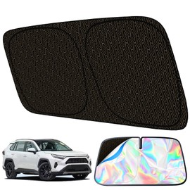 Chislimal Windshield Sun Shade Custom Fit for Toyota RAV4(2019-2025),Front Windshield Shade Heavy Duty Fabric with Strong Metal Frame,Iridescent Color UV Protection and Heat Reflector.