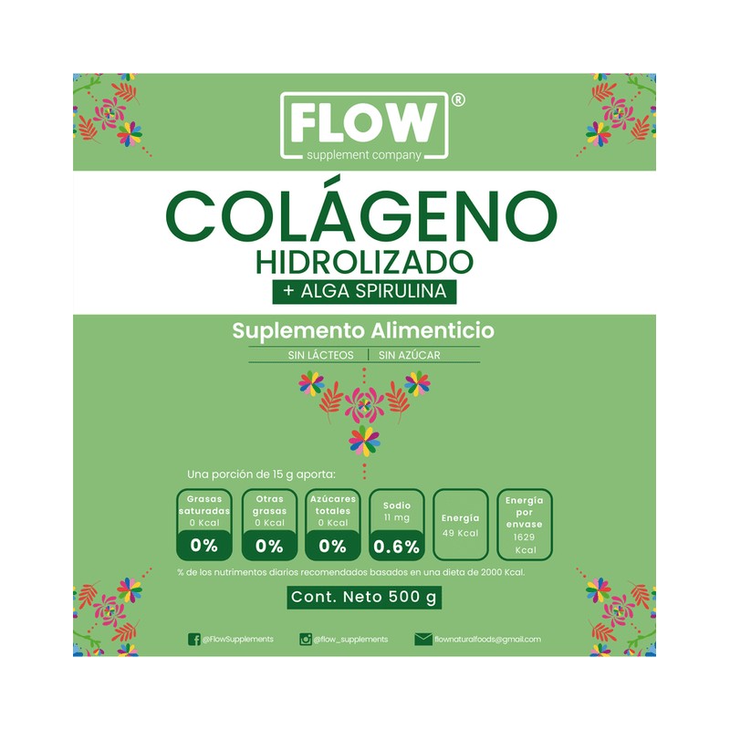 COLAGENO SPIRULINA 500 GRS Flow