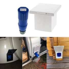 Riloer Caravan Motorhome Waterproof External Power Plug Input Socket