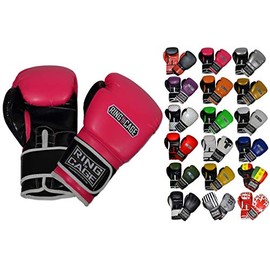 Gym Training Stand-Up Boxing Gloves (Pink/Black, Regular-12oz)