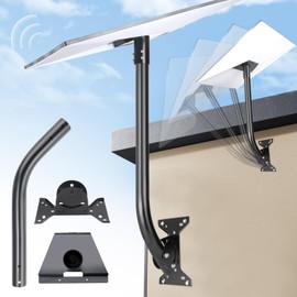 GNSKRF Starlink Gen 3 Wall Mount, Starlink Pole Mounting kit for Starlink Standard, Adjustable Starlink Roof Mount Adapter Compatible with Gen3 Starlink, Internet Kit Satellite Bracket Set, Black