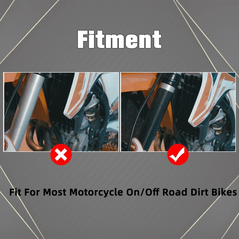JFG RACING 170 mm Motorcycle Front Fork Cover, 1 Pair