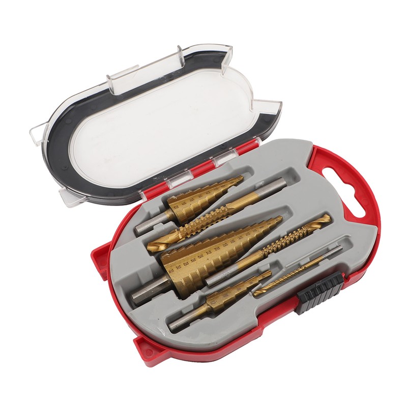 6PCS Set Step Drill Bit Set Steel 4‑12 4‑20 4‑32mm