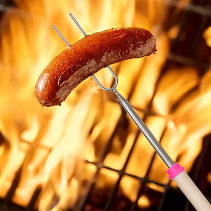 Audiofan BBQ Sliding Fork, Telescopic, Total Length Approx. 12.6 -