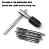 6Pcs Ratchet T-Handle Tap Holder Tap Wrench Metal Working Metric