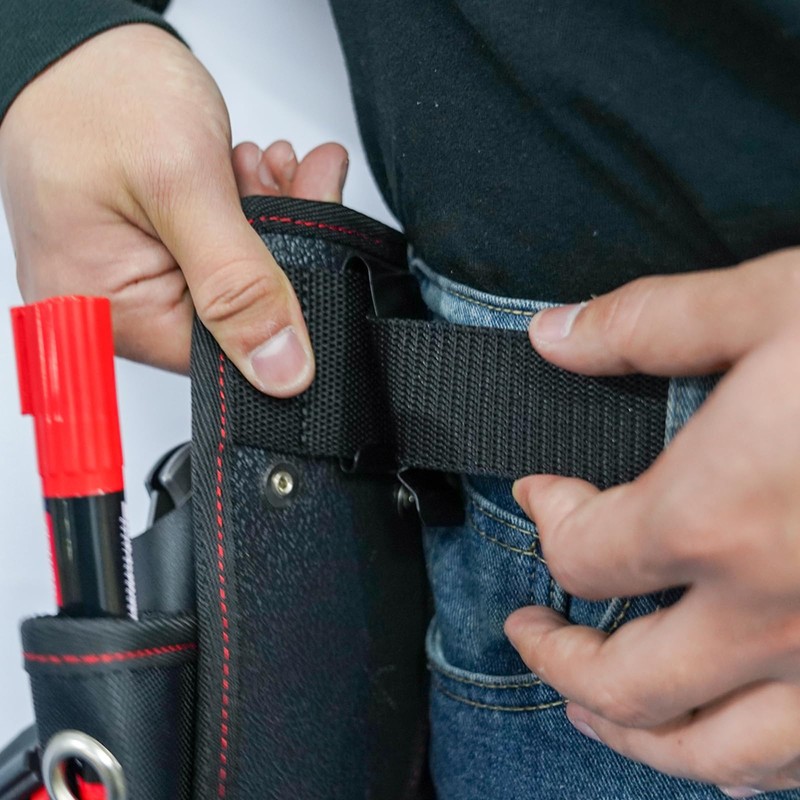 Small Tool Pouch with Belt Clip,9-Pockets Maintenance Tool Pouch,Mini Organizer
