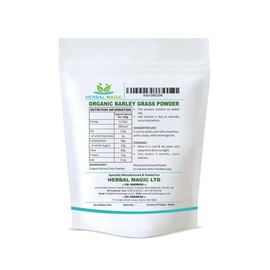 Herbal Magic's Organic Barley Grass Powder-Irrestibily Delicious.Sparkle Your Smoothies,Milkshakes,Recipes.Nutritious wholefood with sizable Healthy Attributes. You Will Get 200g (Pack of 1)