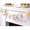 Leinuosen 8.2 ft Easter Bunny Garland Large Wooden Cute Rabbits