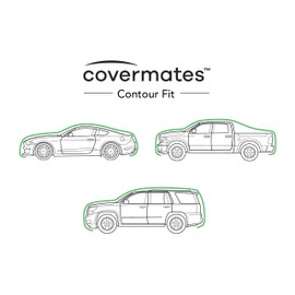 Covermates Contour Fit Car Cover - 3-Layer Construction, Mesh Vent, Elastic Hem, Vehicle Covers, Grey