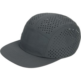 Laquest Mesh Jet Cap, Camp Cap, Simple, Five Panel, Shallow, Men's, Women's, gray (dark gray)