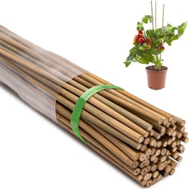 Taoskai Taoskai 70 Pcs Bamboo Stakes, 5 Feet Natural Bamboo Garden Stakes for Plant, Garden Bamboo Plant Sticks for Plants Support, Tomato, Beans, Vegetable, Trees and Climbing Plants