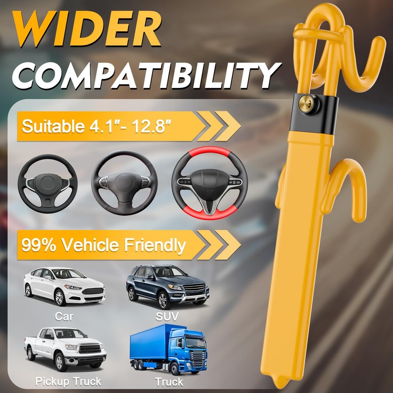 MONOJOY Steering Wheel Lock Car Lock : Anti-Theft Car Device