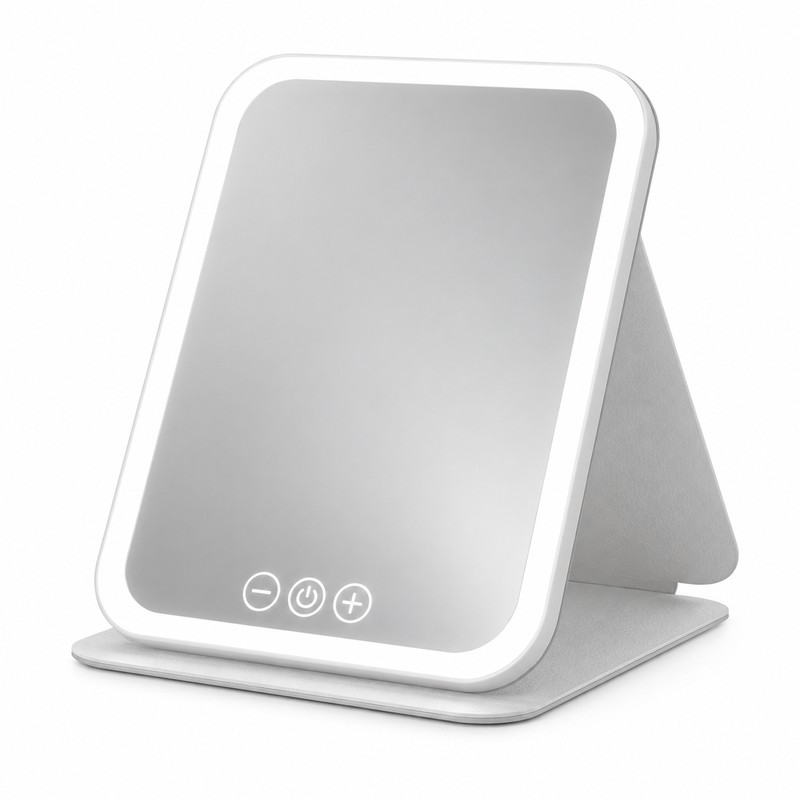 LED Dimmable Makeup Mirror with 3 Color Light Modes, Adjustable