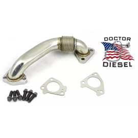DOCTOR DIESEL 6.6L Duramax Heavy Duty Upgraded 304SS Up Pipe W Gaskets For 2001-2016 GMC Chevy