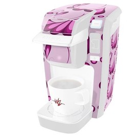 WraptorSkinz Decal Style Vinyl Skin compatible with Keurig K10 / K15 Mini Plus Coffee Makers Petals Pink (COFFEE MAKER NOT INCLUDED)